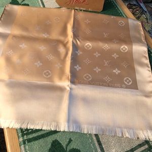 Louis Vuitton Gold Silk Scarf
